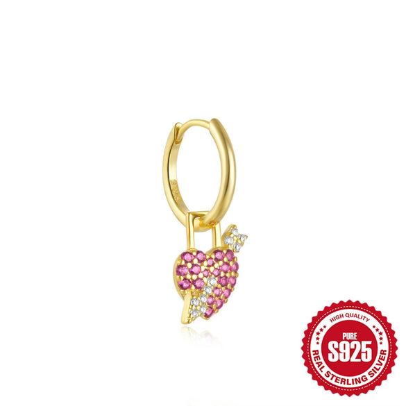 Wholesale Women's 925 Sterling Silver Animal Goldfish Charm Earrings With Electroplating Treatment