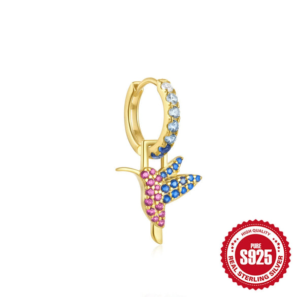 Wholesale Women's 925 Sterling Silver Animal Goldfish Charm Earrings With Electroplating Treatment