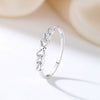 Wholesale Women's 925 Sterling Silver Bow And Heart Pattern Fashion Ring With Electroplating
