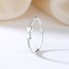 Wholesale Women's 925 Sterling Silver Bow Ring With Electroplating Treatment Small Fresh Style