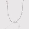 Wholesale Women's 925 Sterling Silver Clavicle Chain With Geometric Pattern And Electroplating Treatment