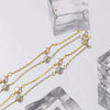 Wholesale Women's 925 Sterling Silver Clavicle Chain With Geometric Pattern And Electroplating Treatment
