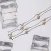 Wholesale Women's 925 Sterling Silver Clavicle Chain With Geometric Pattern And Electroplating Treatment