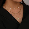 Wholesale Women's 925 Sterling Silver Clavicle Chain With Geometric Pattern And Electroplating Treatment