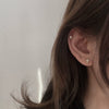 Wholesale Women's 925 Sterling Silver Cross Earrings With Mini Diamond Plated 14K Gold Base And Simple Style