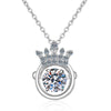Wholesale Women's 925 Sterling Silver Crown Pendant Necklace With Electroplating And Cross Car Flower Chain