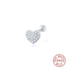 Wholesale Women's Sterling Silver Cute Mini Star Moon Puncture Thread Ear Nails With Electroplating