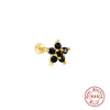 Wholesale Women's Sterling Silver Cute Mini Star Moon Puncture Thread Ear Nails With Electroplating