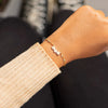 Wholesale Women's 925 Sterling Silver Daisy Flower Color Enamel Geometric Electroplated Bracelet