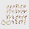 Wholesale Women's 925 Sterling Silver Detachable Letter Earrings Geometric Style Electroplated