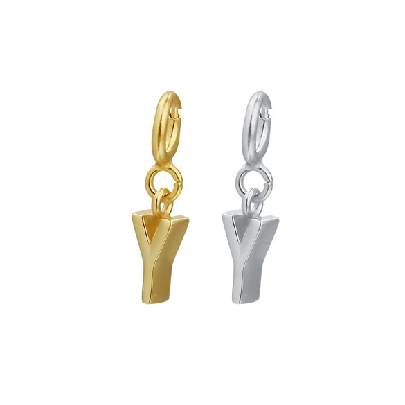 Wholesale Women's 925 Sterling Silver Detachable Letter Earrings Geometric Style Electroplated