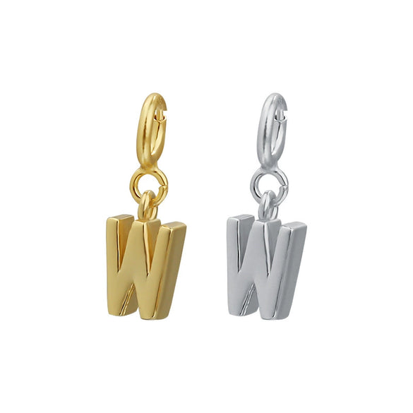 Wholesale Women's 925 Sterling Silver Detachable Letter Earrings Geometric Style Electroplated