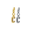 Wholesale Women's 925 Sterling Silver Detachable Letter Earrings Geometric Style Electroplated