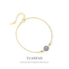 Wholesale Women's 925 Sterling Silver Devil's Eye Geometric Microinlaid Zircon Bracelet