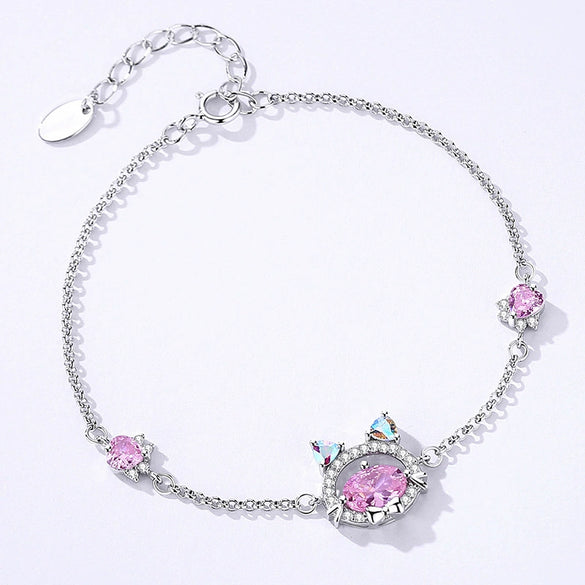Wholesale Women's 925 Sterling Silver Diamond Zircon Animal Zodiac Original Design Bracelet