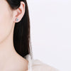 Wholesale Women's 925 Sterling Silver Egg Shaped Inlaid Moissanite Electroplated Geometric Earrings