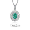Wholesale Women's 925 Sterling Silver Eggshaped Geometric Clavicle Chain With Diamond Pendant