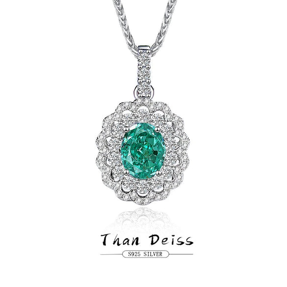 Wholesale Women's 925 Sterling Silver Eggshaped Geometric Clavicle Chain With Diamond Pendant