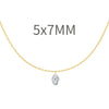 Wholesale Women's 925 Sterling Silver Eggshaped Geometric Mermaid Eye Pendant Clavicle Chain Necklace With Electroplating