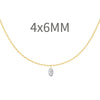 Wholesale Women's 925 Sterling Silver Eggshaped Geometric Mermaid Eye Pendant Clavicle Chain Necklace With Electroplating