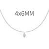 Wholesale Women's 925 Sterling Silver Eggshaped Geometric Mermaid Eye Pendant Clavicle Chain Necklace With Electroplating