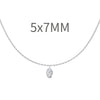 Wholesale Women's 925 Sterling Silver Eggshaped Geometric Mermaid Eye Pendant Clavicle Chain Necklace With Electroplating