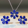 Wholesale Women's 925 Sterling Silver Flower Pendant Ochain Necklace With Electroplating