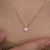 Wholesale Women's 925 Sterling Silver Fourleaf Clover Flower Style Electroplated O Chain Clavicle Necklace