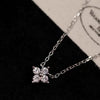 Wholesale Women's 925 Sterling Silver Fourleaf Clover Flower Style Electroplated O Chain Clavicle Necklace