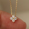 Wholesale Women's 925 Sterling Silver Fourleaf Clover Flower Style Electroplated O Chain Clavicle Necklace