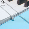 Wholesale Women's 925 Sterling Silver Geometric Anklet With 14K Gold Double Buckle Chain