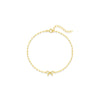 Wholesale Women's 925 Sterling Silver Geometric Bow Knot Paper Clip Bracelet With Electroplating And Real Gold Plating Simple Style