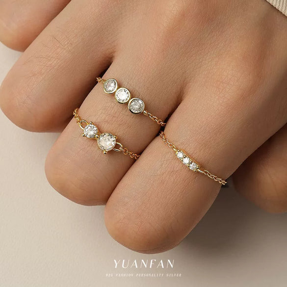 Wholesale Women's 925 Sterling Silver Geometric Butterfly Zirconia Ring