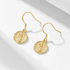 Wholesale Women's 925 Sterling Silver Geometric Circle Coin Earrings With Relief Portrait