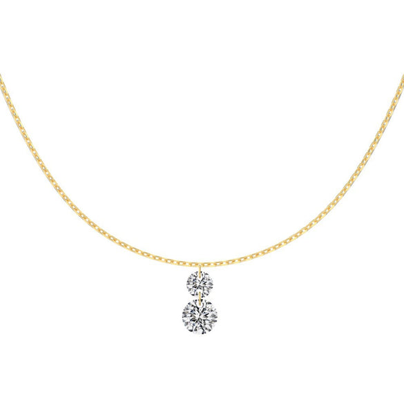 Wholesale Women's 925 Sterling Silver Geometric Clavicle Chain Necklace Electroplated Simple Style