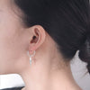 Wholesale Women's 925 Sterling Silver Geometric Cross Earrings With Electroplating