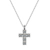 Wholesale Women's 925 Sterling Silver Geometric Cross Pendant Necklace With Ochain