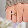 Wholesale Women's 925 Sterling Silver Geometric Cross Ring With Electroplating