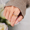 Wholesale Women's 925 Sterling Silver Geometric Cross Ring With Electroplating