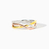 Wholesale Women's 925 Sterling Silver Geometric Cross Ring With Electroplating