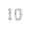 Wholesale Women's 925 Sterling Silver Geometric Design Earrings With Platinum And 18K Gold Electroplating