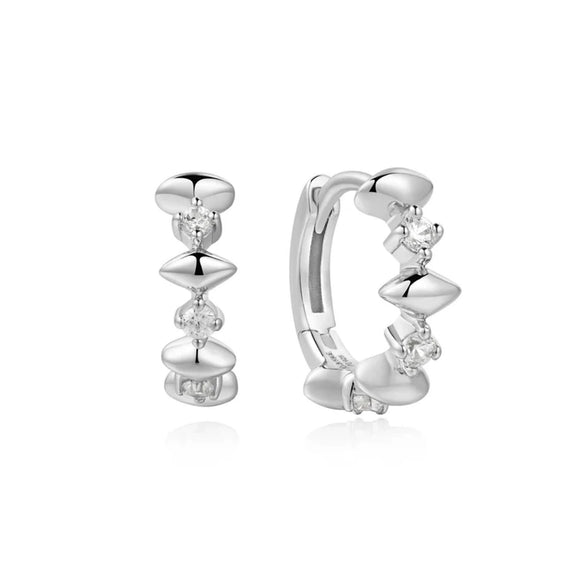 Wholesale Women's 925 Sterling Silver Geometric Design Earrings With Platinum And 18K Gold Electroplating