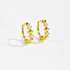 Wholesale Women's 925 Sterling Silver Geometric Design Earrings With Platinum And 18K Gold Electroplating