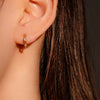 Wholesale Women's 925 Sterling Silver Geometric Design Earrings With Platinum And 18K Gold Electroplating