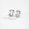 Wholesale Women's 925 Sterling Silver Geometric Design Earrings With Platinum And 18K Gold Electroplating