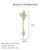Wholesale Women's 925 Sterling Silver Geometric Diamond Design Round Head Earrings