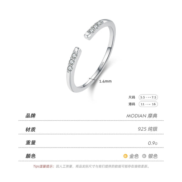 Wholesale Women's 925 Sterling Silver Geometric Diamond Ring Niche Design