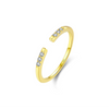 Wholesale Women's 925 Sterling Silver Geometric Diamond Ring Niche Design