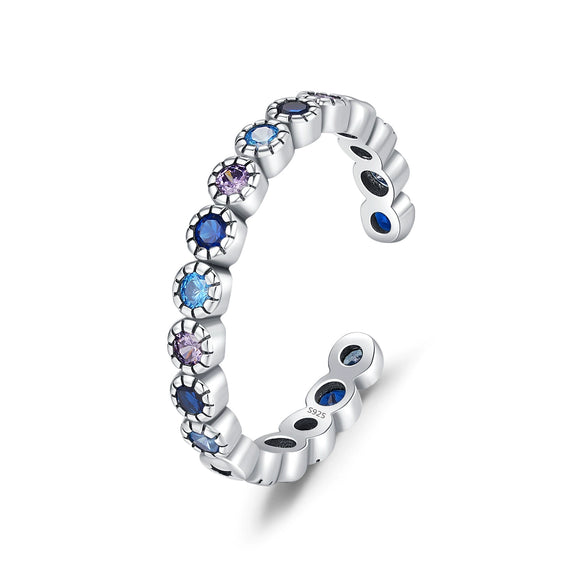 Wholesale Women's 925 Sterling Silver Geometric Distressed Niche Retro Open Ring