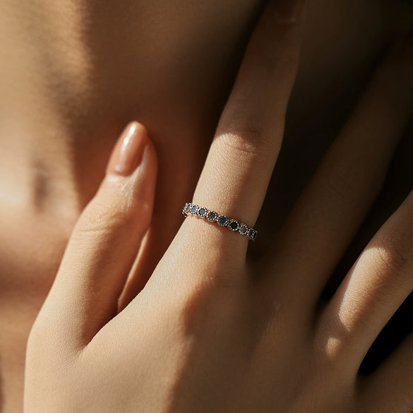 Wholesale Women's 925 Sterling Silver Geometric Distressed Niche Retro Open Ring